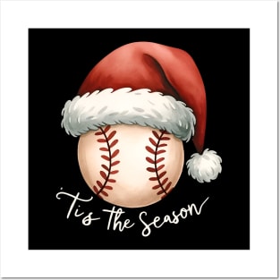 'Tis the Season Christmas Baseball Lover Holiday Classicc Posters and Art